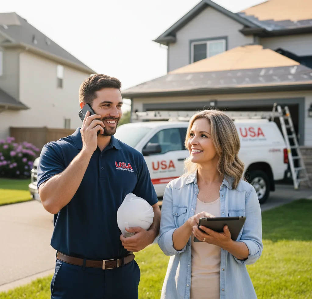 USA Roof Repair Experts customer support in Whiting